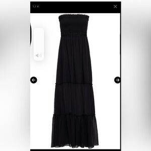 CHARO RUIZ IBIZA 
Strapless Tiered Shirred Cotton-Blend Voile Maxi Dress